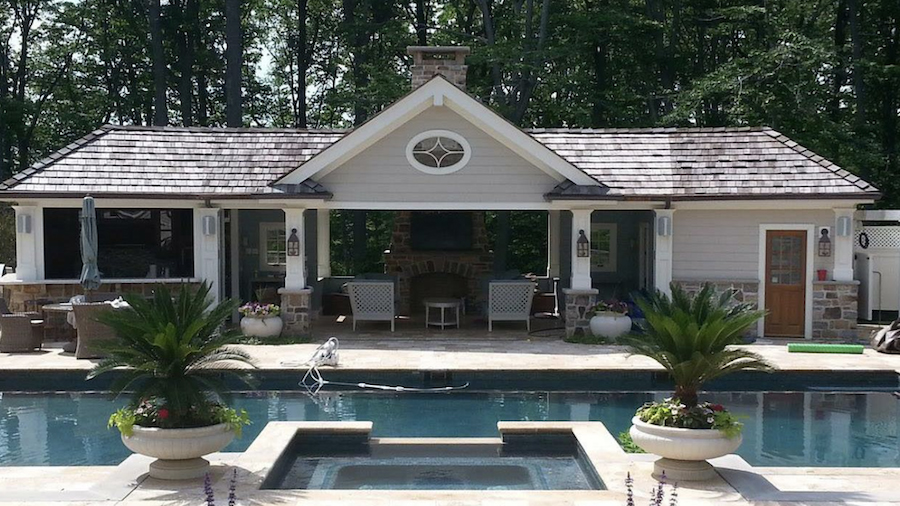 Harding Pool House in Harding Outdoor Entertaining